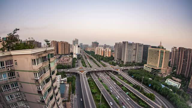 成都市立交桥夜景视频素材