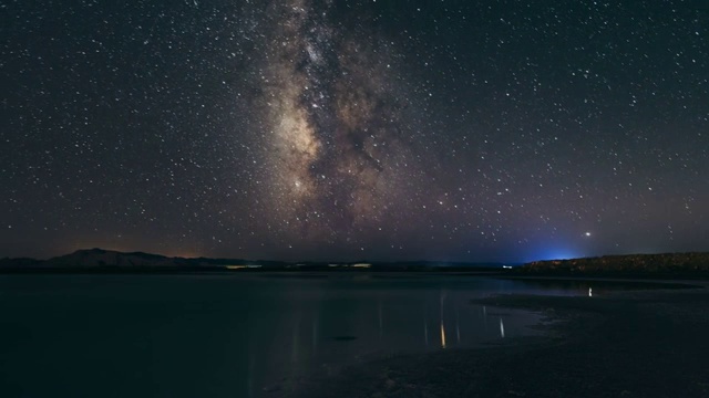 青海大柴旦翡翠湖星空视频素材