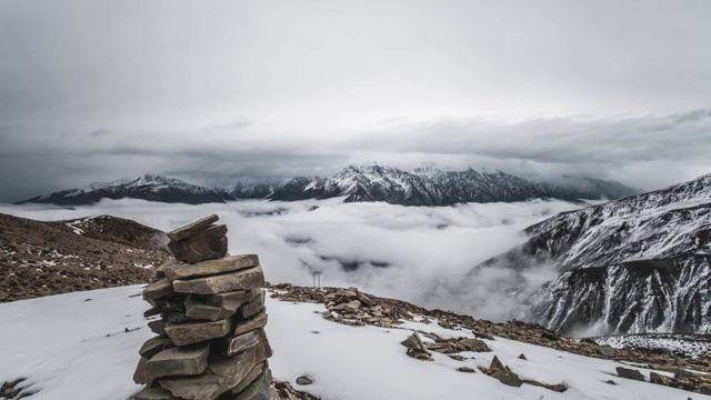 云海雪山视频素材