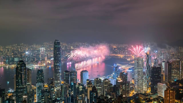 中国香港太平山日转夜延时摄影视频素材