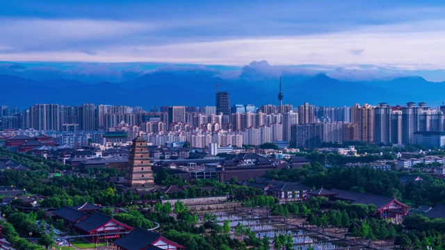 大雁塔，西安市标志性景点之一视频素材