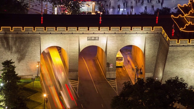 长乐门夜景视频素材