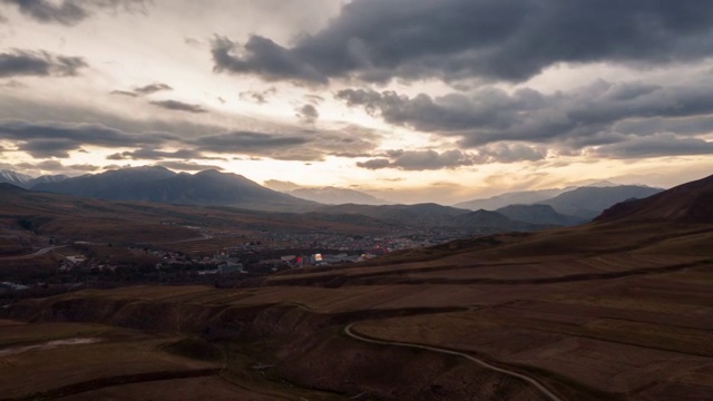 延时青海祁连山航拍视频素材