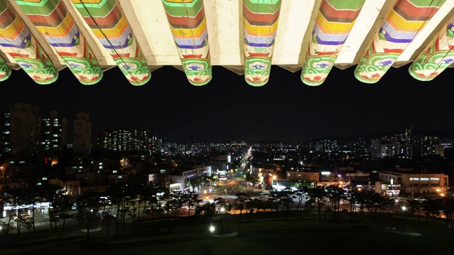 水原华城西北区亭的城市夜景视频素材