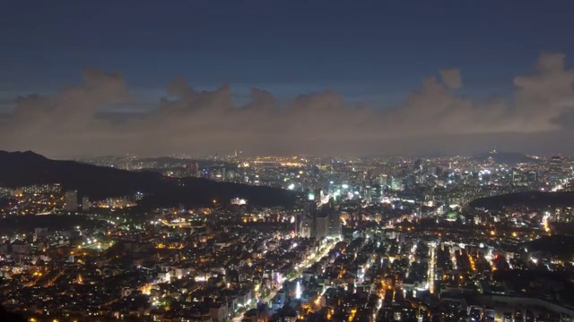 汉江夜景及首尔祐道地区视频素材