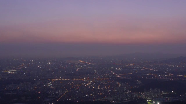 首尔城市日落景观视频素材