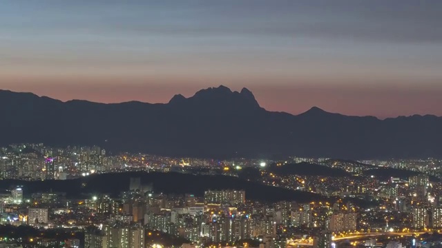 正南川河夜景和首尔的城市景观视频素材