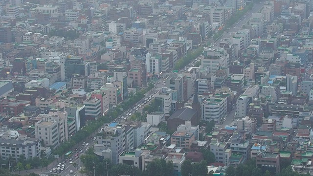 首尔江南地区的城市景观视频素材