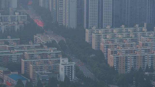 从古龙山俯瞰江南地区视频素材