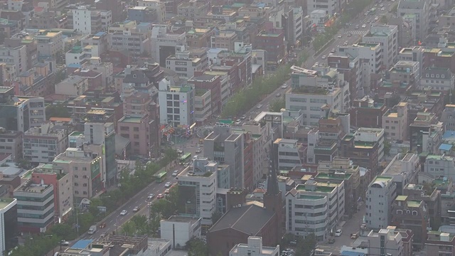 从古龙山俯瞰江南地区视频素材