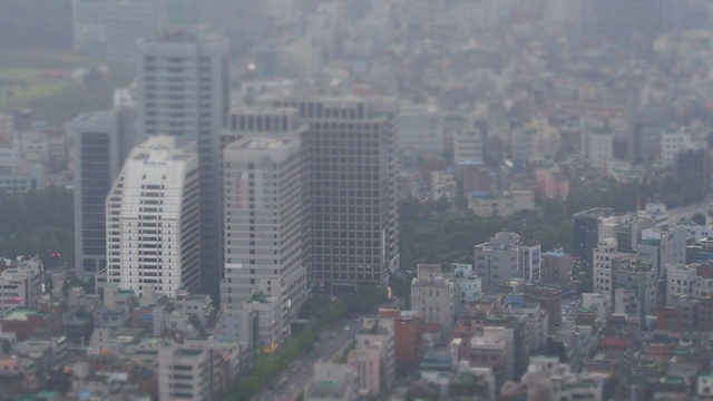 从古龙山看江南地区的城市景观视频素材