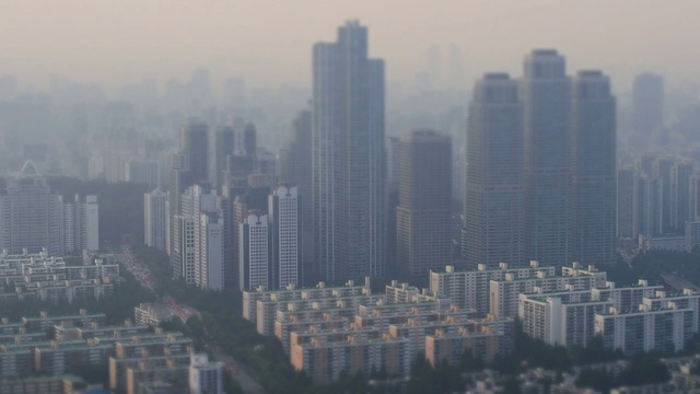 首尔江南地区的城市景观视频素材