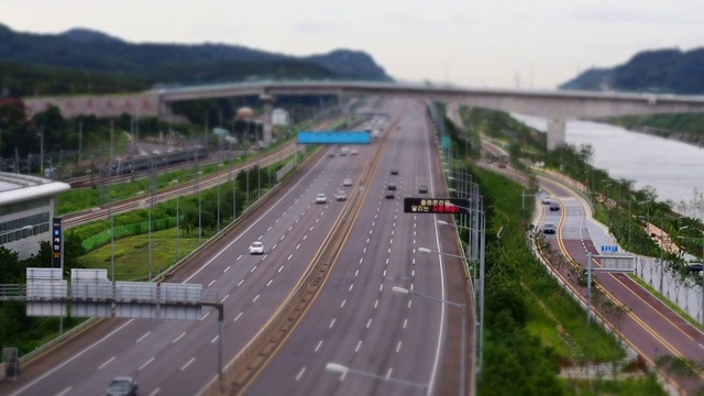 仁川机场高速公路风光视频素材