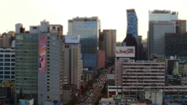 首尔钟路附近的城市风景和建筑视频素材