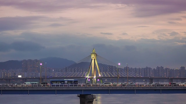 奥运公路夜景视频素材