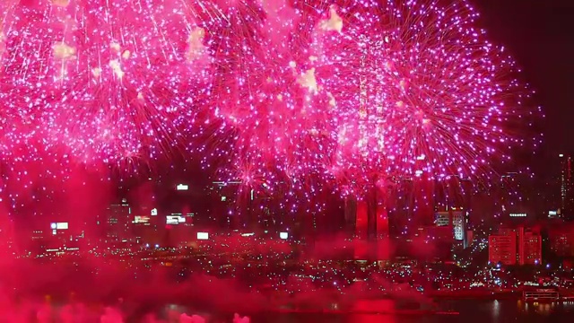 丽都烟花节夜景视频素材