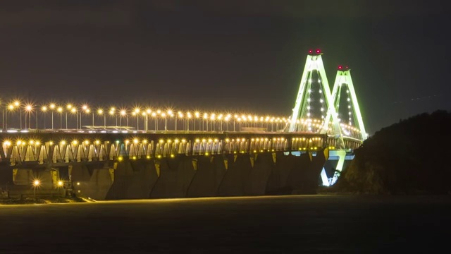 仁川永宗大桥夜景视频素材