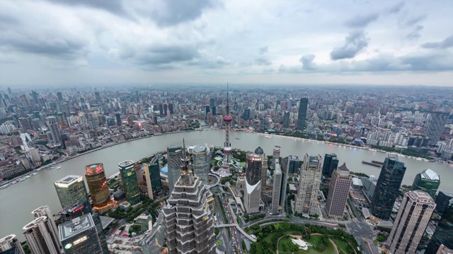 延时摄影 陆家嘴 夜景 道路 云视频素材