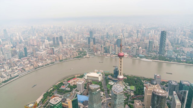 延时摄影 黄浦江 陆家嘴 雾霾 日出视频素材