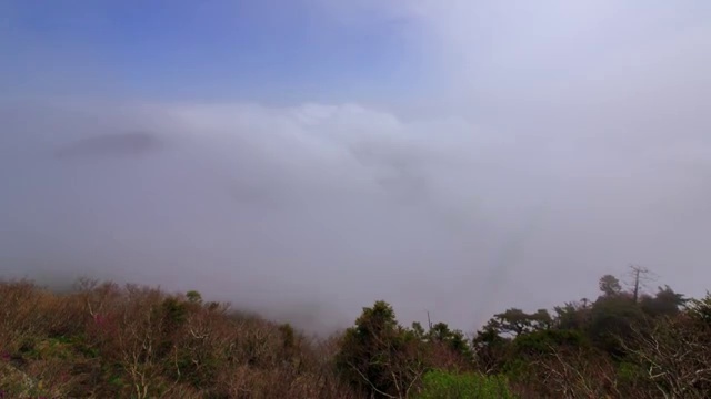 日三山中奉峰的云海视频素材