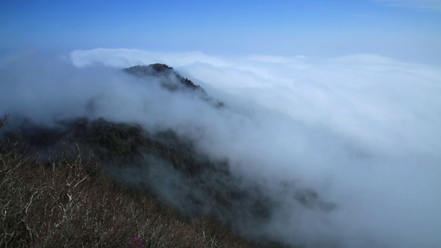 日三山中奉峰的云海视频素材