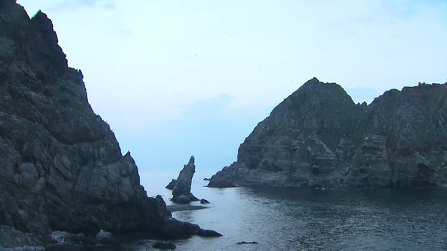 独岛(韩国东海岸的岛屿)视频素材