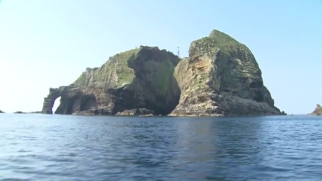 独岛(韩国东海岸的岛屿)视频素材