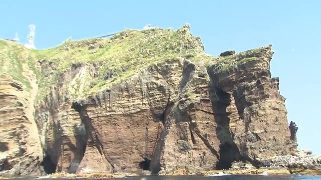 独岛(韩国东海岸的岛屿)视频素材