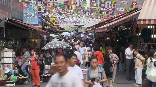 南大门门市场(旅游景点)视频素材