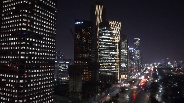 Yeouido(金融区)夜景视频素材