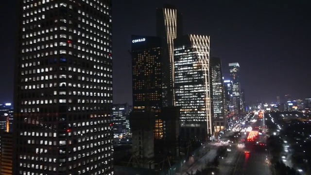 Yeouido(金融区)夜景视频素材