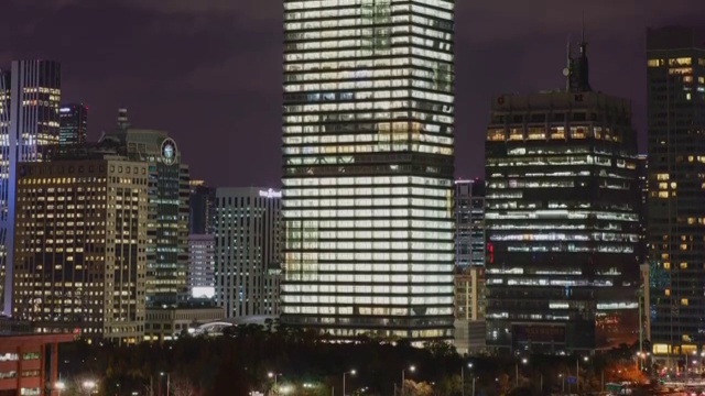 Yeouido地区城市建筑夜景视频素材