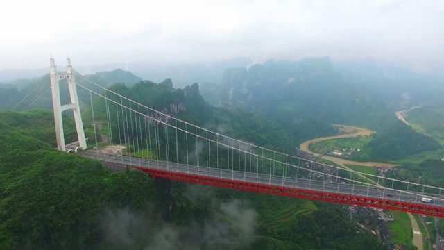 矮寨大桥视频素材