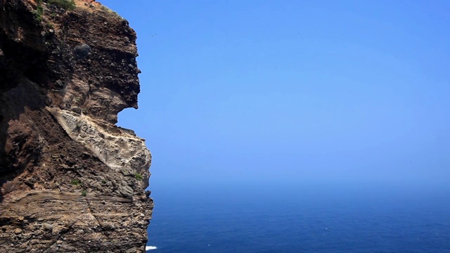 独岛(位于韩国东海岸)上的巨石视频素材