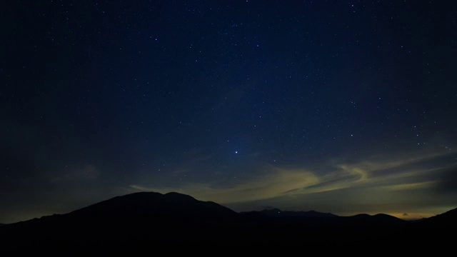 日三山(国家公园)野果丹峰星空夜景视频素材