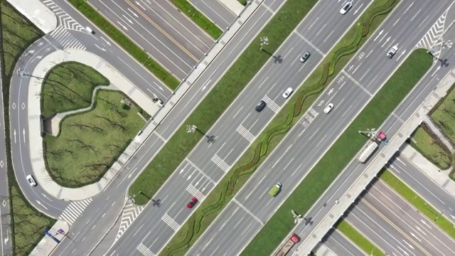 成都天府新区道路视频素材