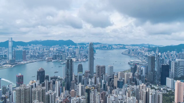 中国香港太平山日转夜延时视频素材