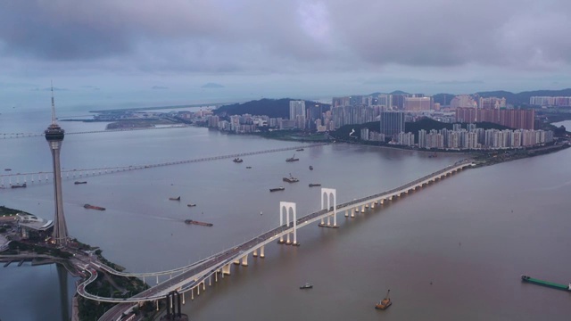 航拍澳门城市风光视频素材