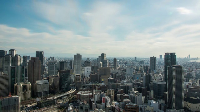 日本大阪天际线视频素材