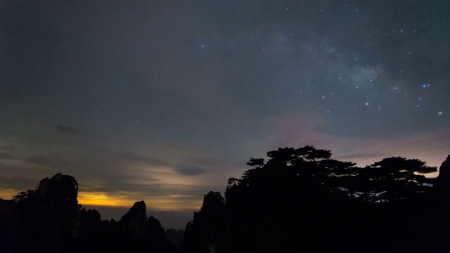 黄山星空4k延时视频素材