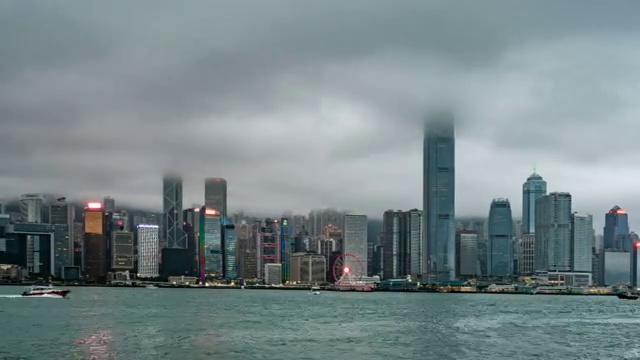 中国香港维港风景视频素材