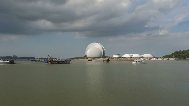 珠海大剧院城市风光视频素材