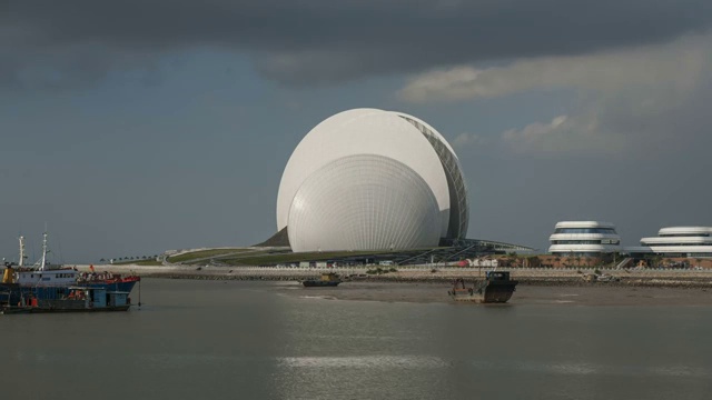 珠海大剧院城市风光视频素材