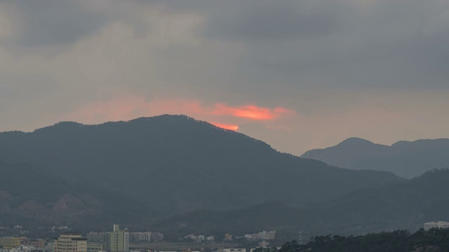 珠海唐家日落空镜视频素材