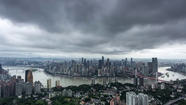 风起云涌的渝中半岛视频素材