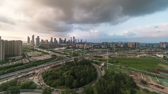 南京河西新城风雨变幻视频下载