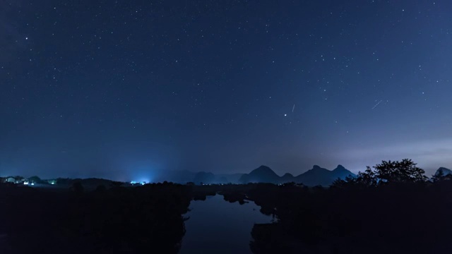 星空下的田野视频素材