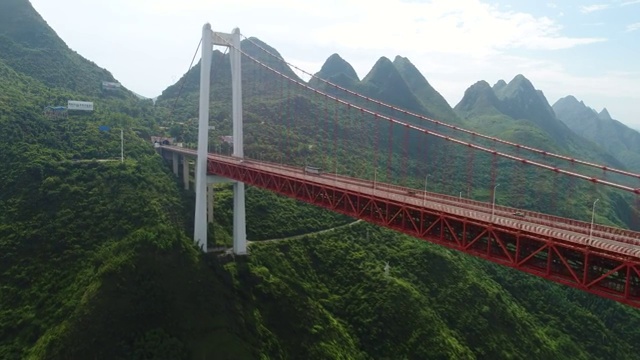 航拍贵州安顺坝陵河特大桥视频素材