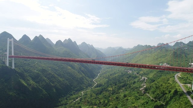 航拍贵州安顺坝陵河特大桥视频素材