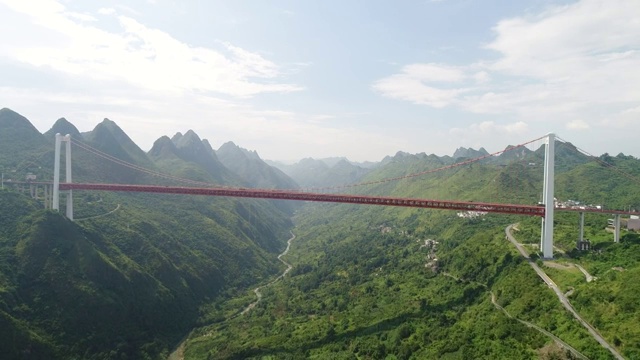 航拍贵州安顺坝陵河特大桥视频素材